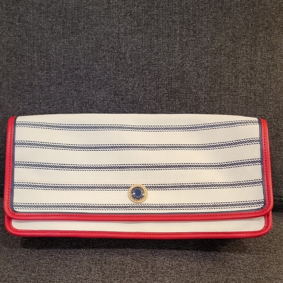 Handbags - Coach St James Legacy Limited Edition Red White Blue Clutch
